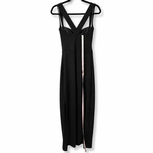 NEW Lulus Glamorous Dedication Black Sleeveless Crisscross Column Maxi Dress thumbnail 7