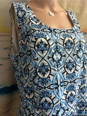 The Limited Women’s Blue & White Floral Sleeveless Printed A-Line Dress 14 thumbnail 5