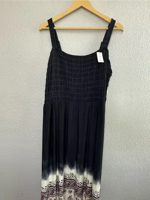 NWT Lane Bryant Smocked Maxi Dress Size 18/20 thumbnail 2