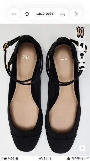 Zara Tied Fabric Ballet Flats thumbnail 4