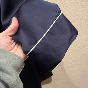Victoria’s Secret Satin-Like Navy Blue Pink Trim Jacket Style Robe Size Medium thumbnail 6