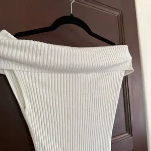 FREE PEOPLE Too Good Cream Ribbed Off Shoulder Knit Body Suit | Small thumbnail 2