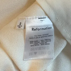 NWT Reformation Annabell Ivory Dress thumbnail 11