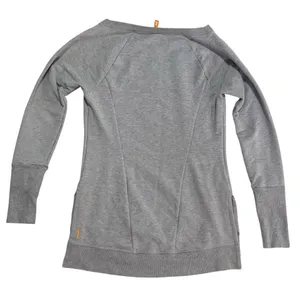 Lucy Sweatshirt Women Small Gray Raglan Long Sleeve Pocket Pullover Athleisure thumbnail 2
