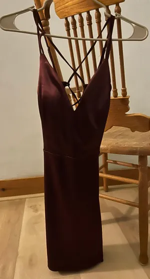 Windsor Strappy Deep Plum Dress thumbnail 3