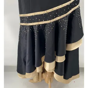 Vintage Y2k Camille La Vie Gown Beaded Strapless Satin Sweetheart Black Beige 10 thumbnail 5