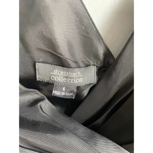 Dressbarn Collection Black Satin V-Neck Slip Dress‎ LBD Cocktail Womens 6 thumbnail 2