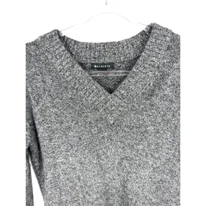 Athleta Vital V-Neck Sweater Gray Wool Cashmere Blend Marl Size Small thumbnail 2