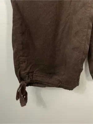 Prana Tie Ankle Brown Cargo Pants Womens Size 6 thumbnail 4
