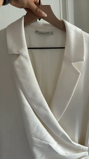 Abercrombie White Collar Business Dress thumbnail 3