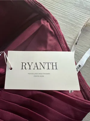 Ryanth Strapless Pleated Dress Wine Size 16 NWT Purple thumbnail 4