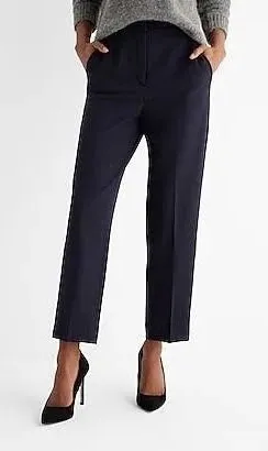 NWT Express Ankle High Rise Pants Women’s Size 6R Navy Blue Stretch thumbnail 1