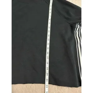 Avia Cropped Crewneck Sweatshirt Size XL 16-18 Black White Stripes Athleisure thumbnail 4