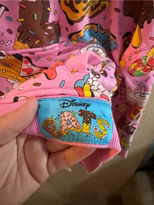 Women’s Disney Eats Snack Pink Quarter Zip Hoodie Size XL thumbnail 2