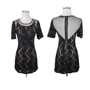 ASTR Cocktail Mini Dress Black Lace Sheer $128-168 MSRP Revolve & Nordstrom thumbnail 3