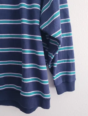 American Eagle Striped Long Sleeve Crew Neckline Sweater thumbnail 3