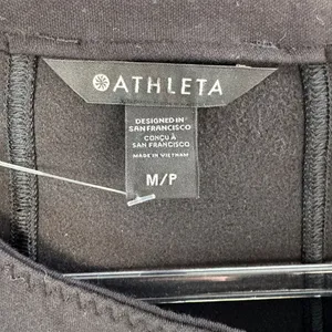 Athleta Moto Style Zip Front Jacket‎ Quilted Black Athletic Casual Wear M Grunge thumbnail 4