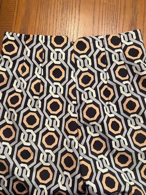 ZARA‎ Geometric Interlocking Chain Print High Rise Ankle Pants Size Small thumbnail 11