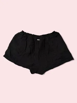 Billabong High-Waist In The Waves Gauze Shorts in Black thumbnail 2