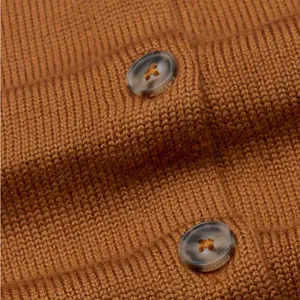 Aritzia Wilfred Nextdoor Cropped Polo Knit Cardigan Rich Chestnut New Size XS thumbnail 7