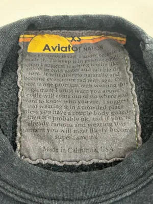 Aviator Nation Enjoy the Ride Charcoal Gray Pullover Sweatshirt Size XS thumbnail 10