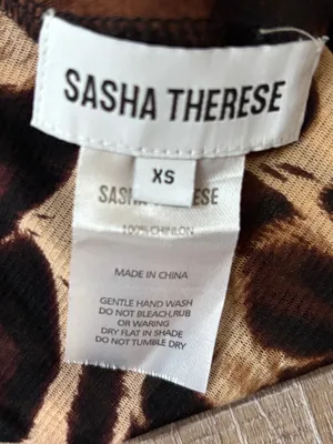 Sasha Therese Aubrey Maxi Skirt Leopard Print Mesh Sheer Cut Out XS⁠ Resortwear thumbnail 11