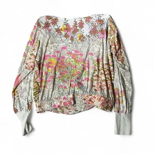 Anthropologie R71990T Floral Print Wrap‎ Blouse Long Sleeve Rayon Cottagecore thumbnail 2