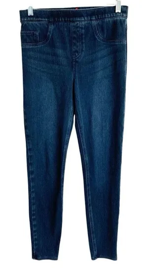 Spanx Jean-ish ankle length leggings women’s S denim blue twilight rinse pull on thumbnail 1