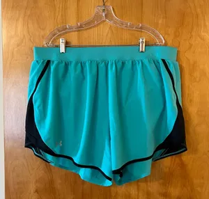 Under Armour Shorts Teal Blue With Black Trim Loose Women's NWT Size 2X thumbnail 1