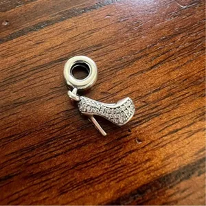 Authentic Pandora Pave Stiletto Shoe Dangle Charm Jewelry S925 ALE NEW thumbnail 3