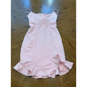 Lucy In The Sky Pink Ruffle Bow Back‎ Mini Dress Small Bodycon Party Homecoming thumbnail 2