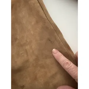 Vintage Y2K Banana Republic Genuine Leather Suede Coat Women Large Brown Jacket* thumbnail 13