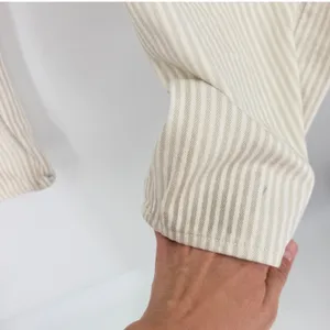 Abercrombie & Fitch 90s Relaxed Jean High Rise Striped Tan White 27 4S thumbnail 5
