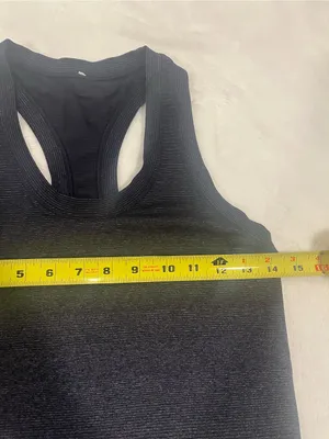 Heathered Charcoal Gray Racerback Athletic Tank Top Size undefined thumbnail 3