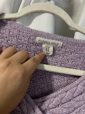 Happily Grey Purple Sweater Size M thumbnail 3
