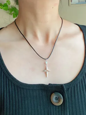 Handmade grunge y2k street sparkle necklace💫🌀 thumbnail 4