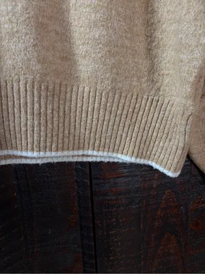 H&M Beige Cozy Dolman Sleeve Sweater Medium thumbnail 3