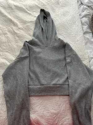 Muse Alo Yoga Hoodie Ribbed Crop thumbnail 1