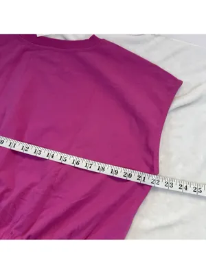 Ann Taylor Petite Shoulder Button Top Vibrant Pink Women's Large NWT thumbnail 9