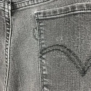 Levis 505 Straight Jeans Womens 33 Charcoal Black Gray High Rise Stretch Crop‎ thumbnail 10