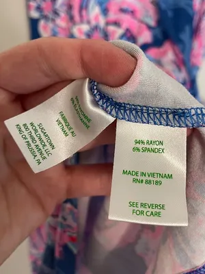 LILLY PULITZER Bryson Sleeveless Dress Multi for the Fans Blue Pink Faux Wrap L thumbnail 12