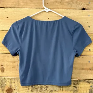 Aerie Offline Blue Square Neck Cropped Athletic Size M thumbnail 2