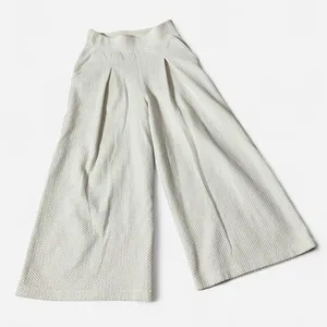 Lululemon Can You Feel The Pleat Crop Light Ivory High Rise Wide Leg Sz 2 W6BJCS thumbnail 1