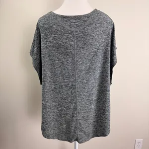 Beyond Yoga Gray Spacedye Poncho Top High‎ Low Relaxed Activewear USA Made Large thumbnail 3