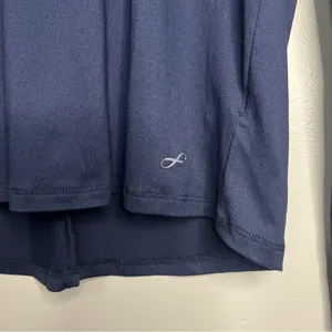 Freely Long‎ Sleeve Workout Top Navy Blue M Open Back Thumb Holes thumbnail 3