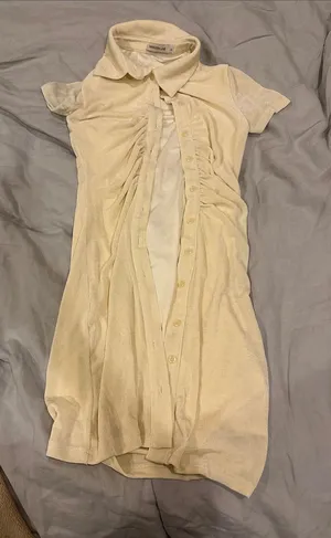 Yellow button up dress thumbnail 1