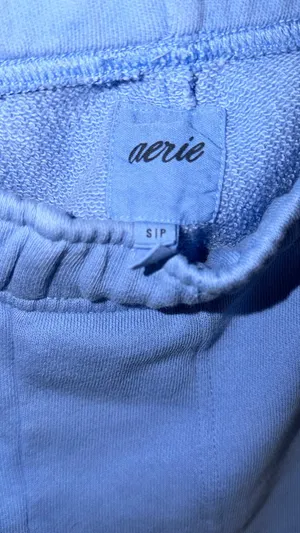 Aerie Small Straight-Leg Blue Sweatpants thumbnail 4