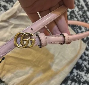 Gucci GG Mousse Top Patent Leather Belt Size 90 thumbnail 5