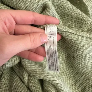 FP Beach by Free‎ People Sage Green Waffle Knit Mock Neck Sweater Size M thumbnail 6