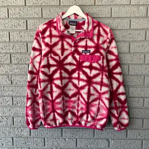 Patagonia Synchilla Fleece Jacket Pink Diamond Tie Dye Size Small thumbnail 4